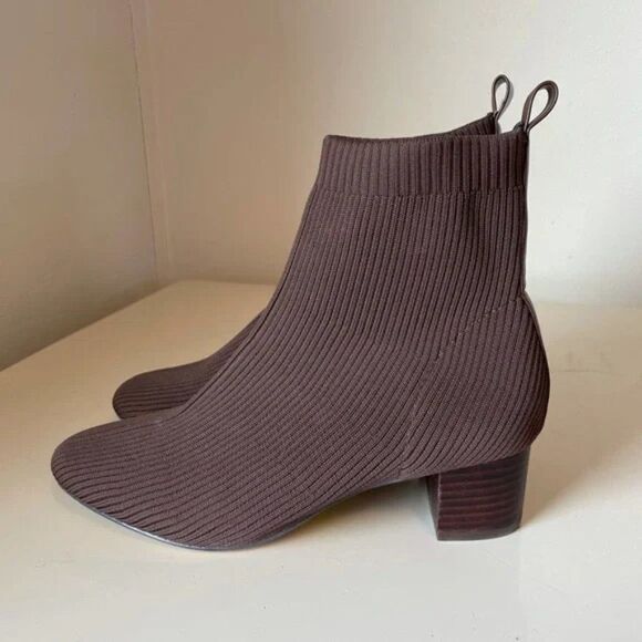 Joie Shoes - JOIE Neely Brown Sock Ankle Boot Women’s Heel Booties Size 7